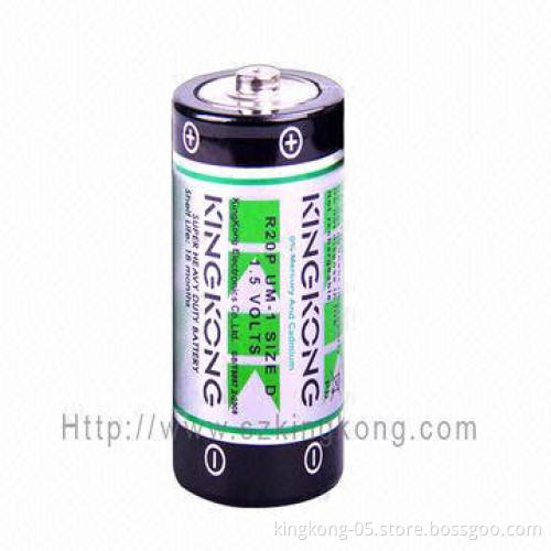 D Size Carbonic Dry Battery with 1.5V Voltage and Discharge Time of 600/700 Minutes